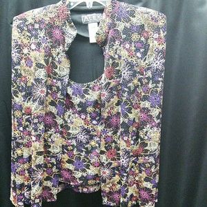 Vintage Alex petite 2-piece top set sz medium